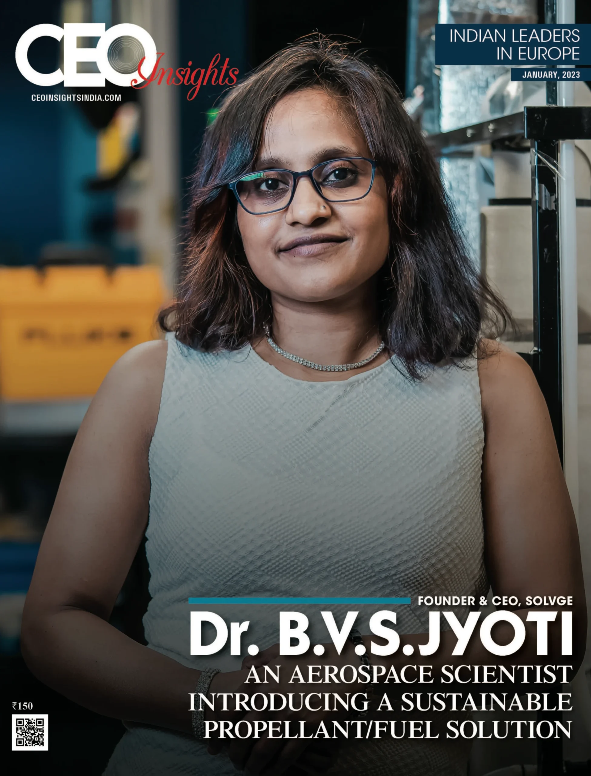 Cover of CEO Insights January 2023 issue with Dr. B.V.S. Jyoti